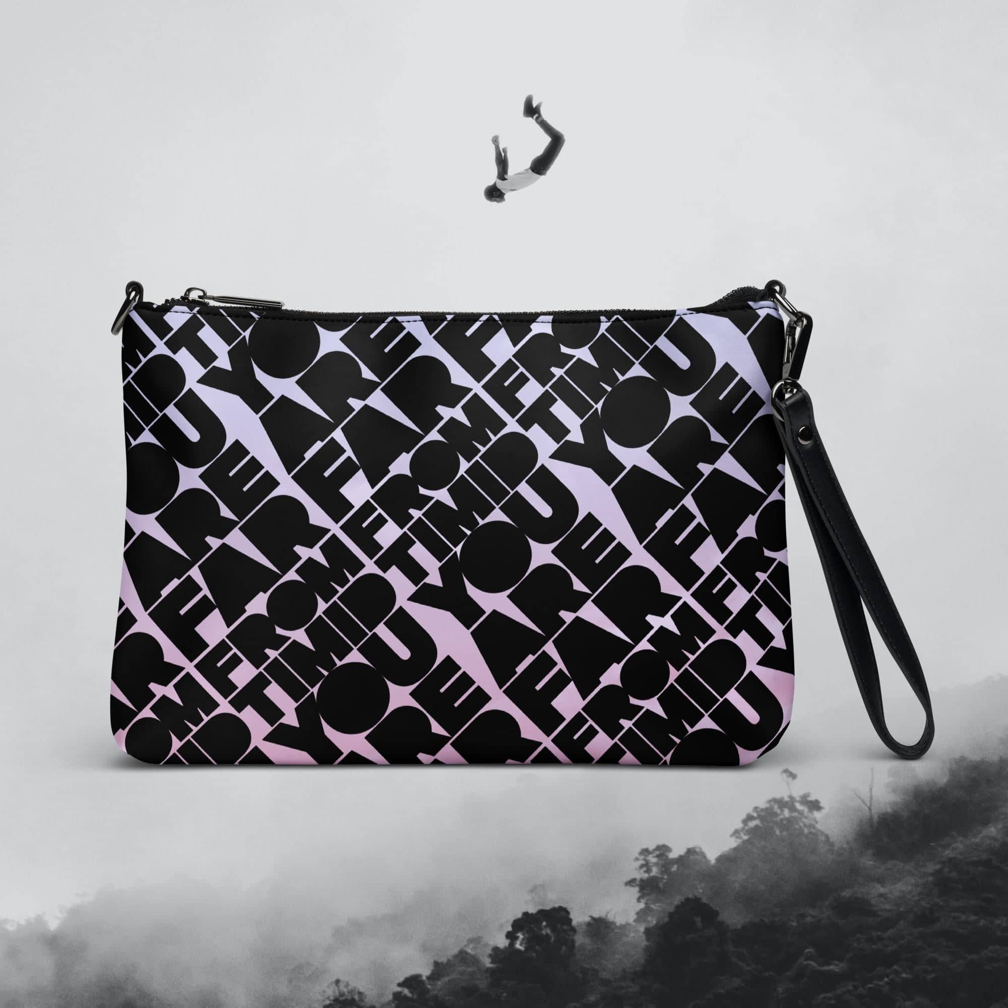 YOU ARE FAR FROM TIMID CROSSBODY BAG - BLACK/CLOUDS