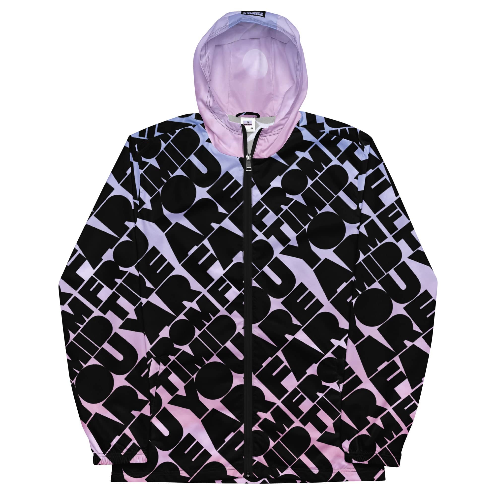 MEN'S YOU ARE FAR FROM TIMID WINDBREAKER - BLACK/WHITE CLOUDS