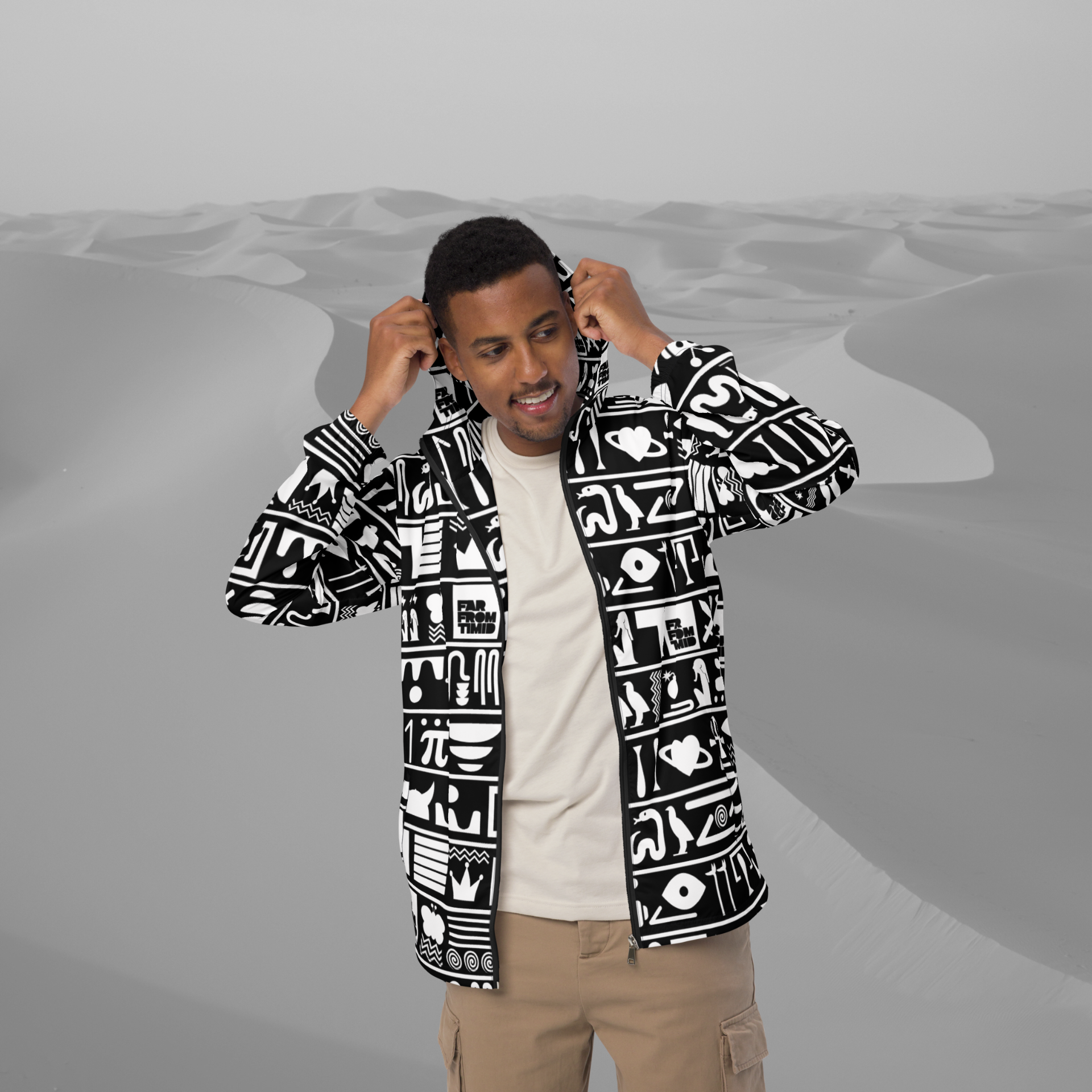 MEN'S HIEROGLYPHIC WINDBREAKER