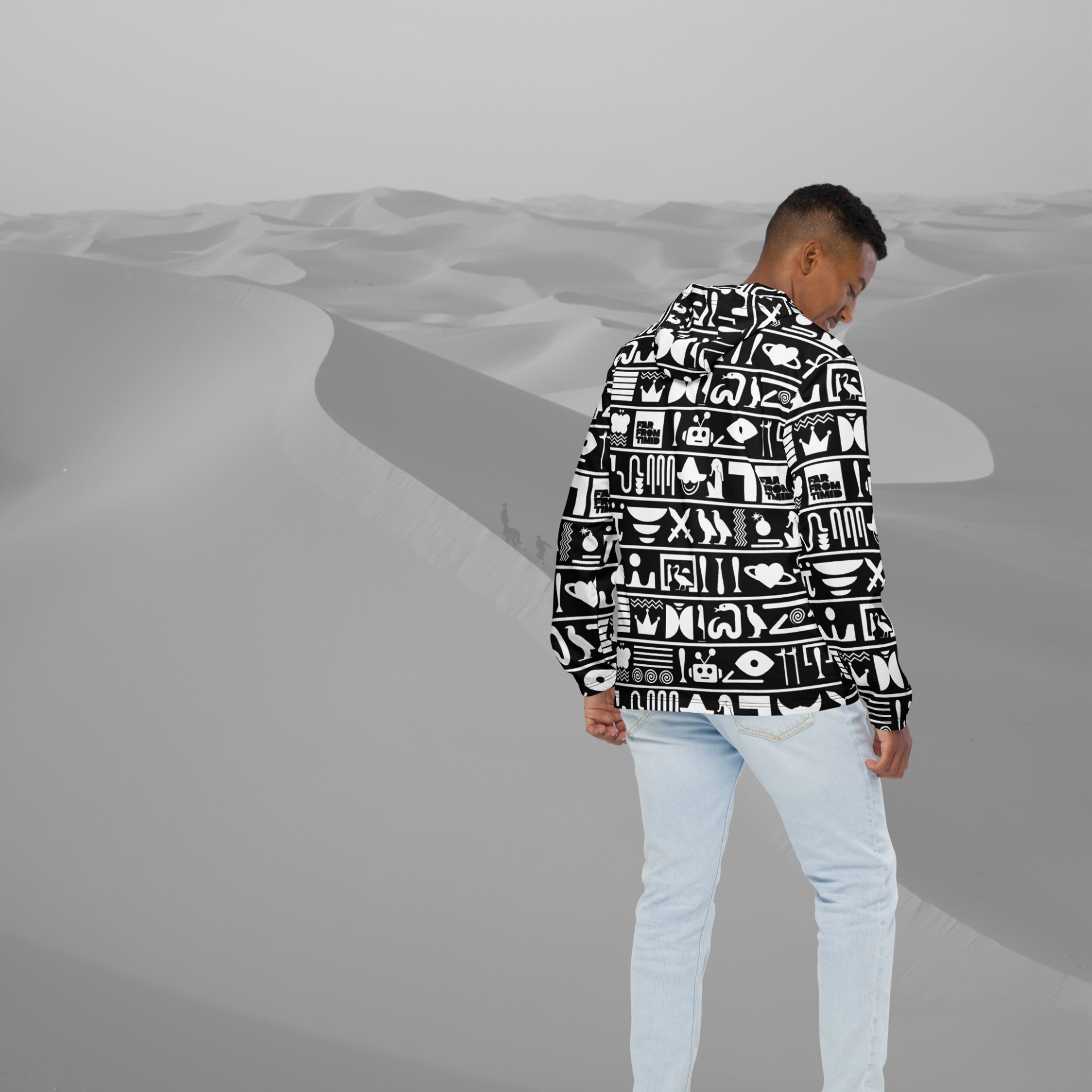 MEN'S HIEROGLYPHIC WINDBREAKER