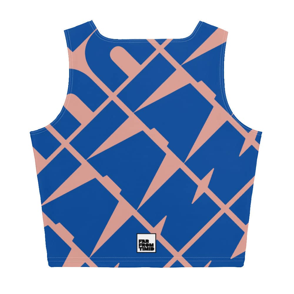 MAGICIAN EXPRESSION SLEEVELESS CROP TOP - BLUE/MAUVE