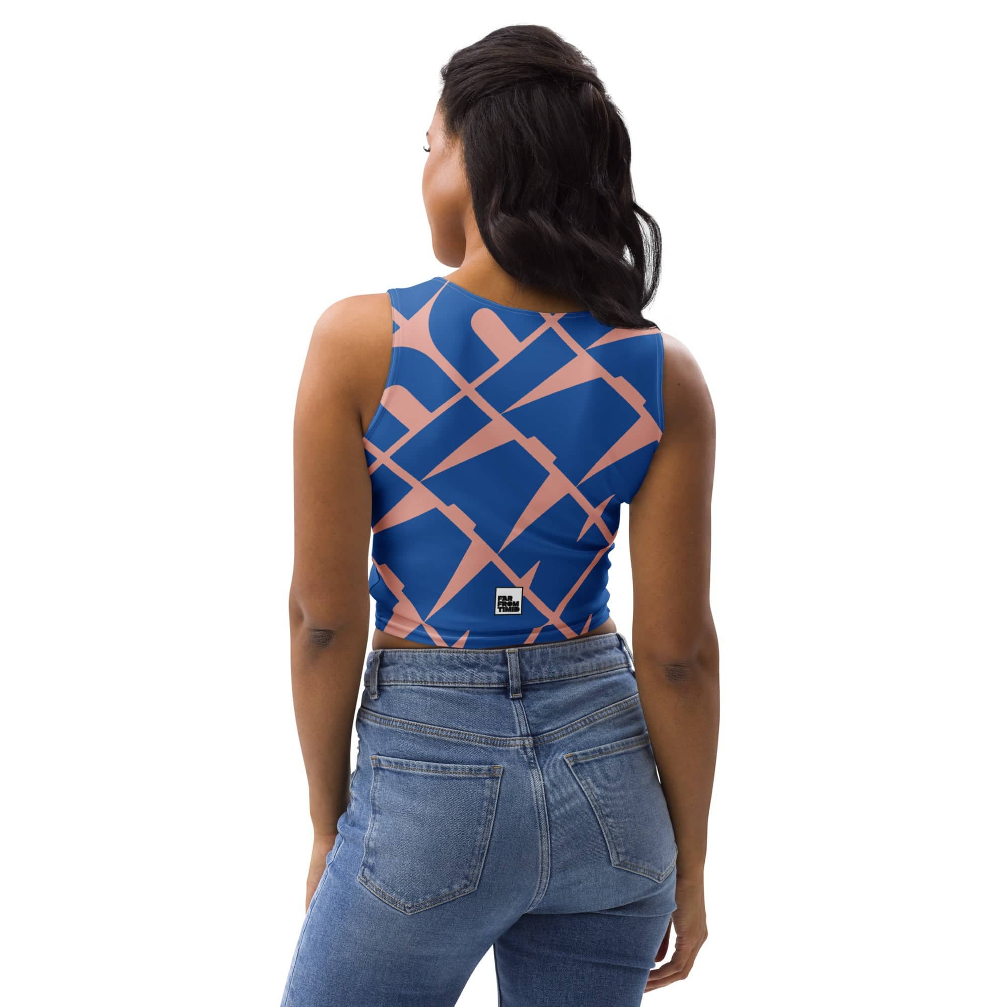 MAGICIAN EXPRESSION SLEEVELESS CROP TOP - BLUE/MAUVE