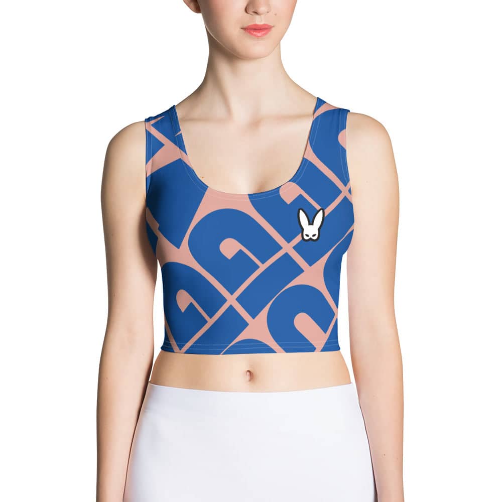 MAGICIAN EXPRESSION SLEEVELESS CROP TOP - BLUE/MAUVE