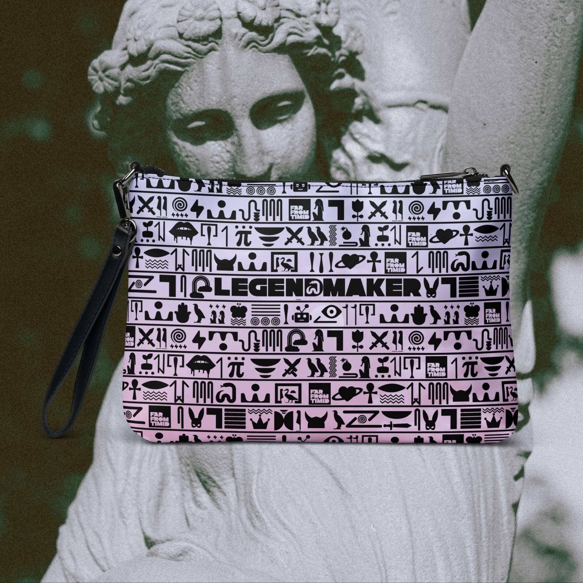 LEGENDMAKER CROSSBODY BAG - BLACK/WHITE