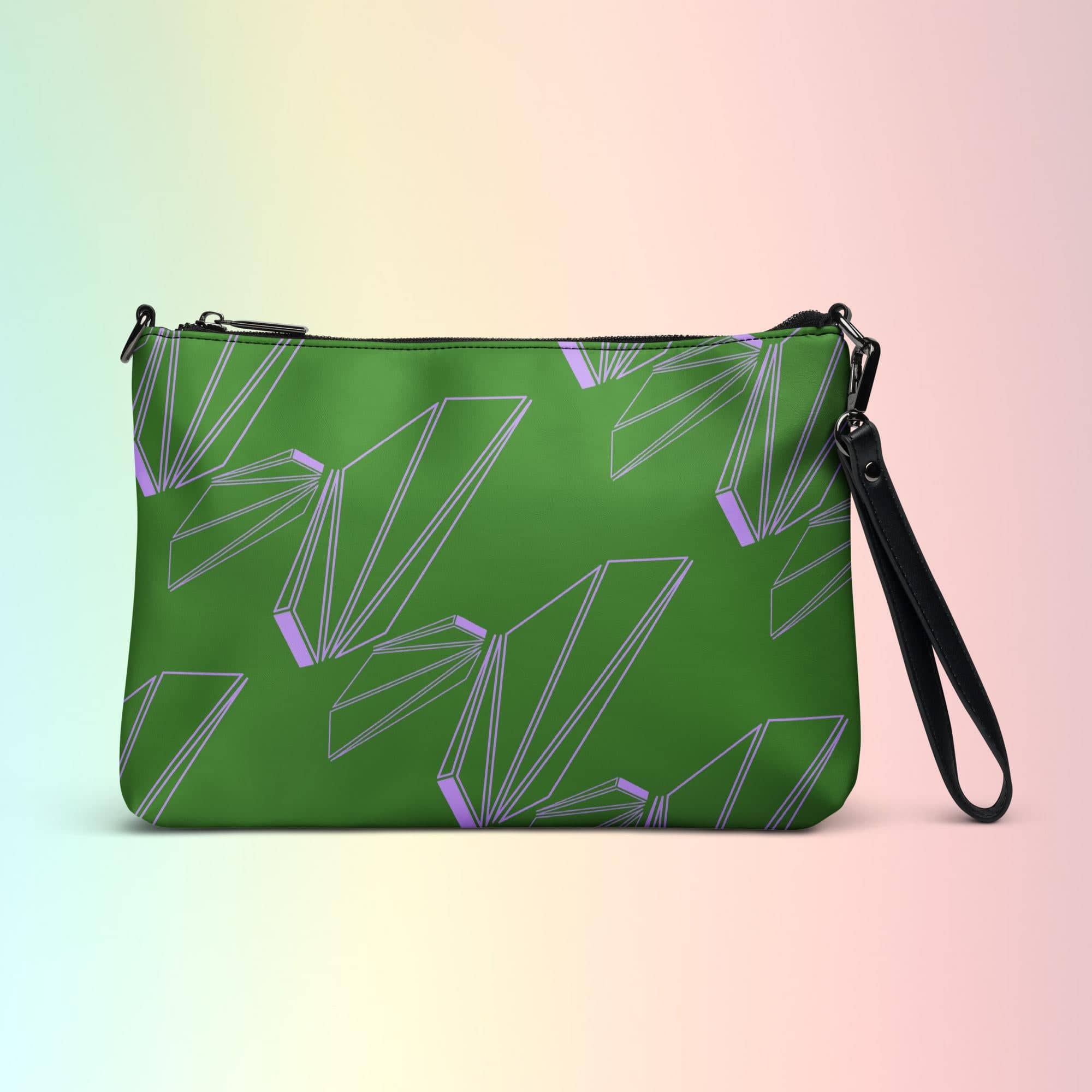 MAGICIAN BEVEL CROSSBODY BAG - EMERALD/LAVENDER