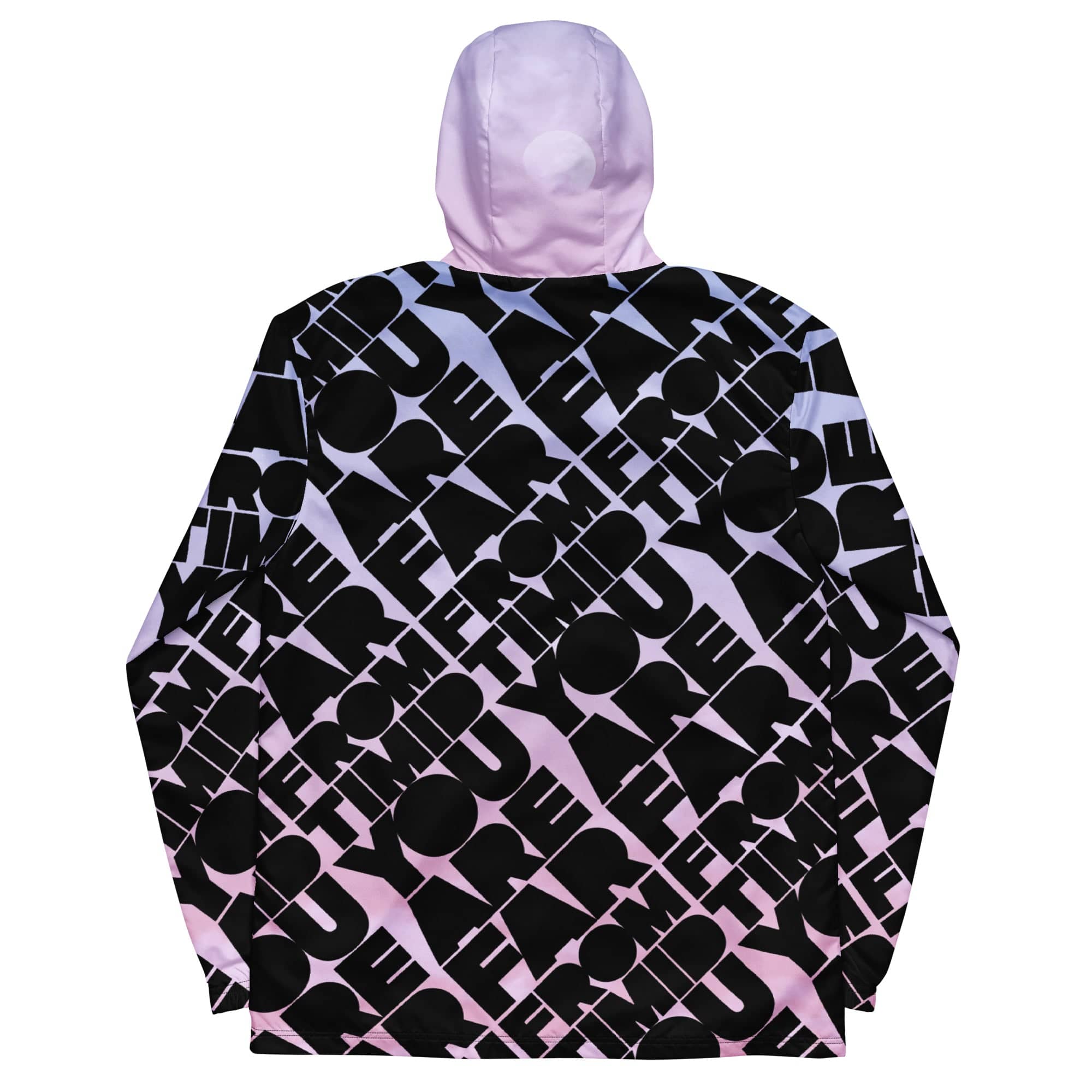 MEN'S YOU ARE FAR FROM TIMID WINDBREAKER - BLACK/WHITE CLOUDS