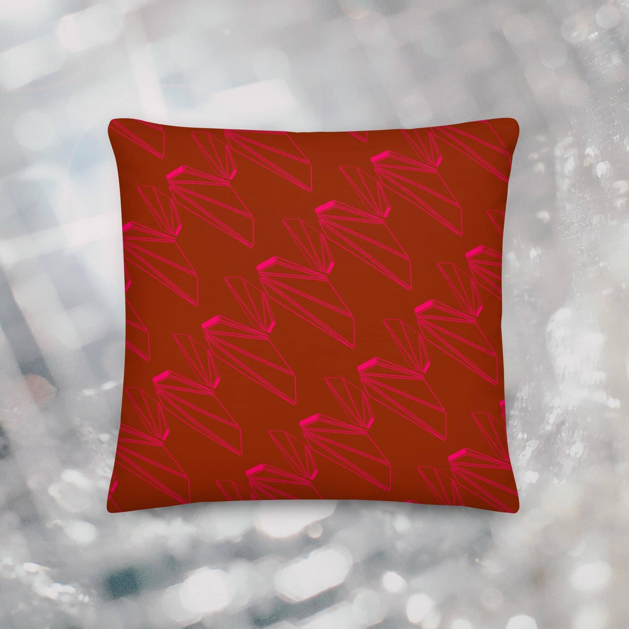 MAGICIAN BEVEL PILLOW - CAVIAR/WINE