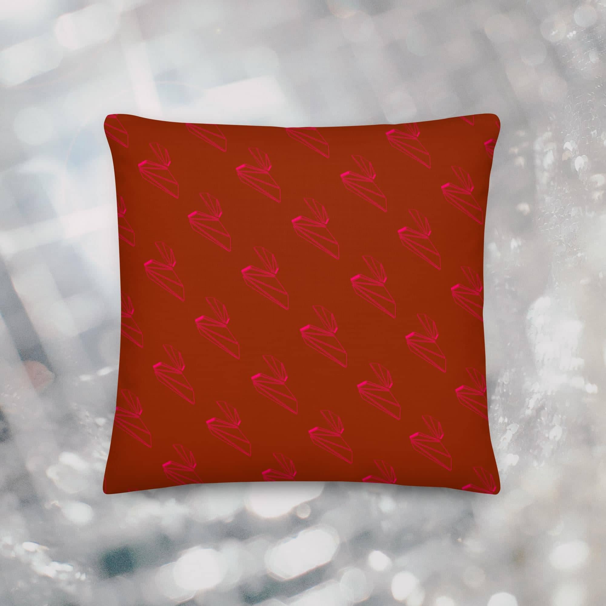 MAGICIAN BEVEL PILLOW - CAVIAR/WINE
