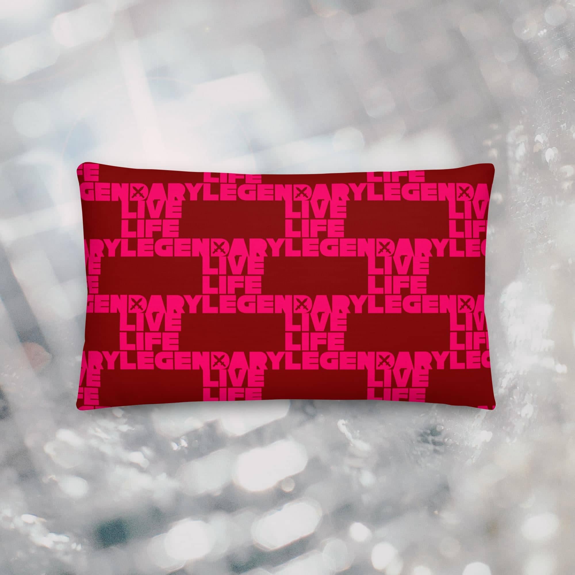 LIVE LIFE LEGENDARY HEDONIST ICON PILLOW - CAVIAR/WINE