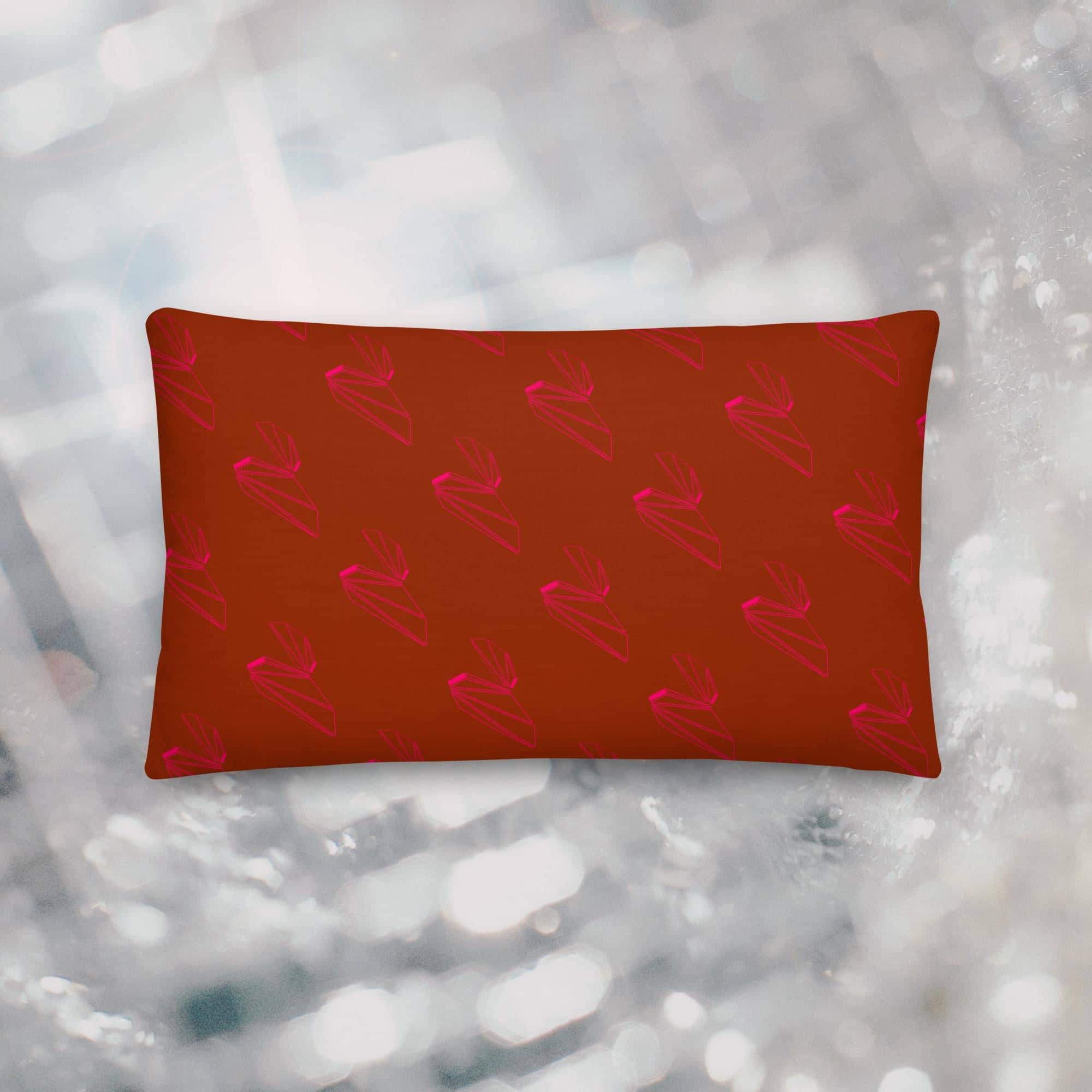 MAGICIAN BEVEL PILLOW - CAVIAR/WINE