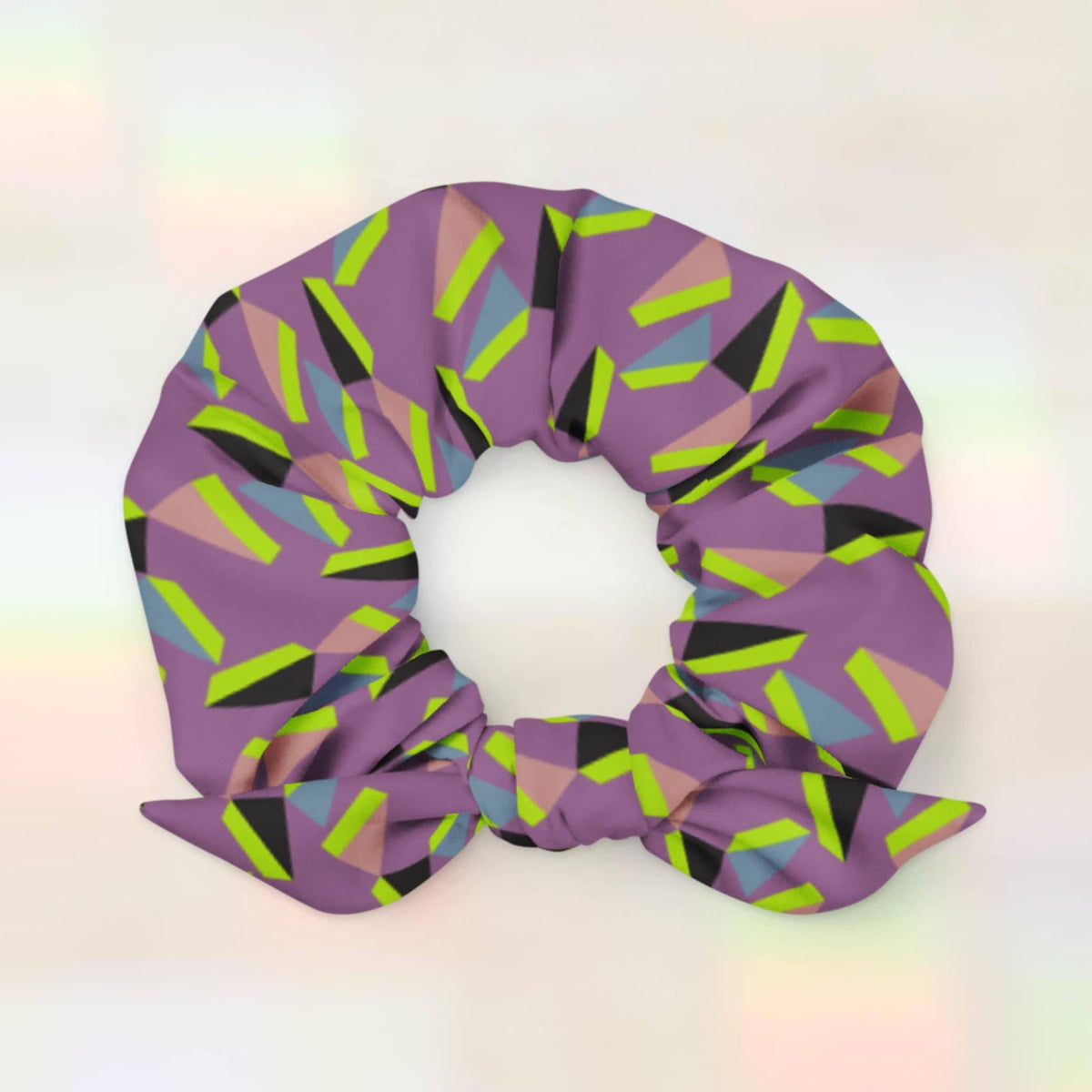 MAGICIAN BEVEL ECO SCRUNCHIE - DARK MAUVE/CHOCOLATE - Far From Timid