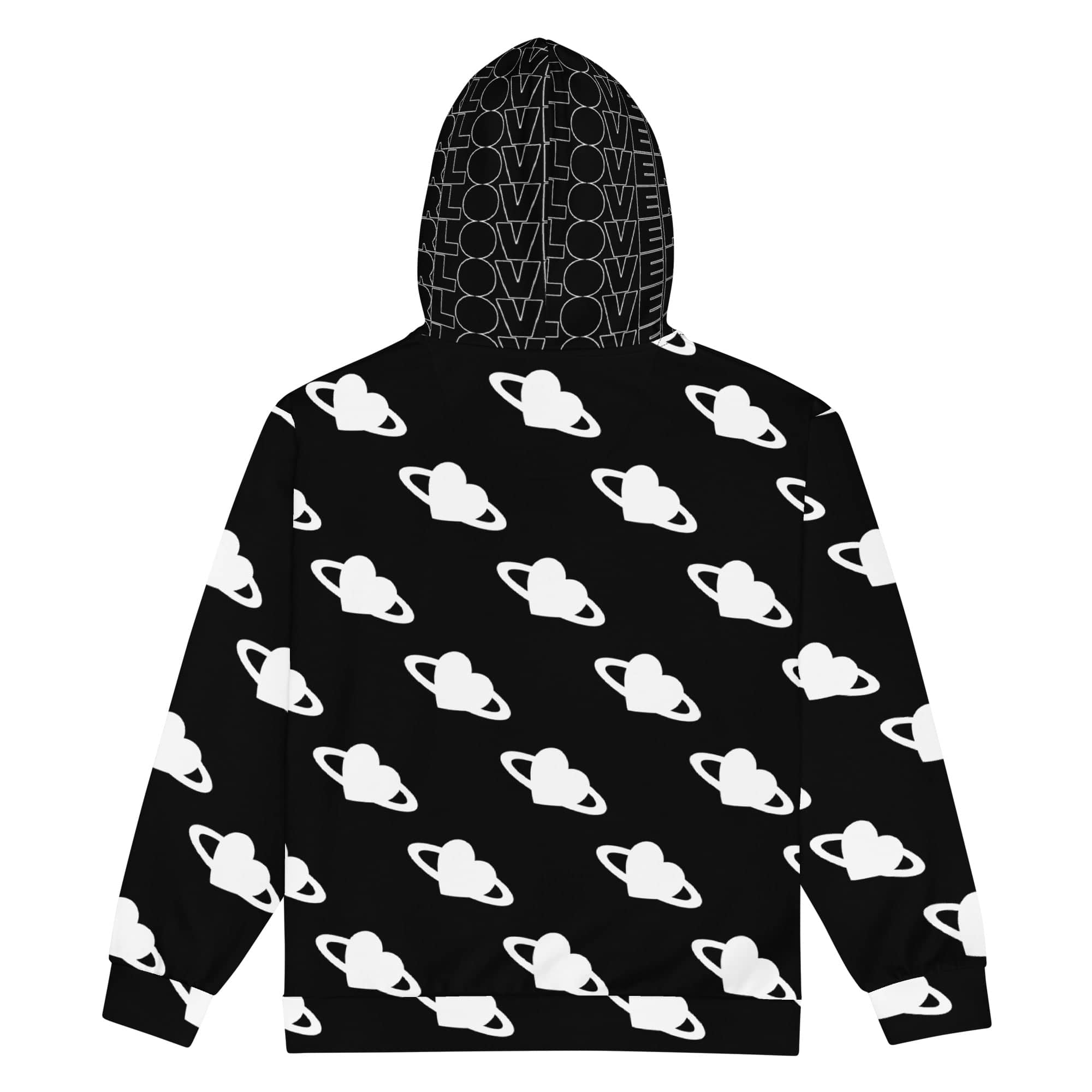 Urban Galactic Lover Unisex Eco Zip Hoodie - Black/White