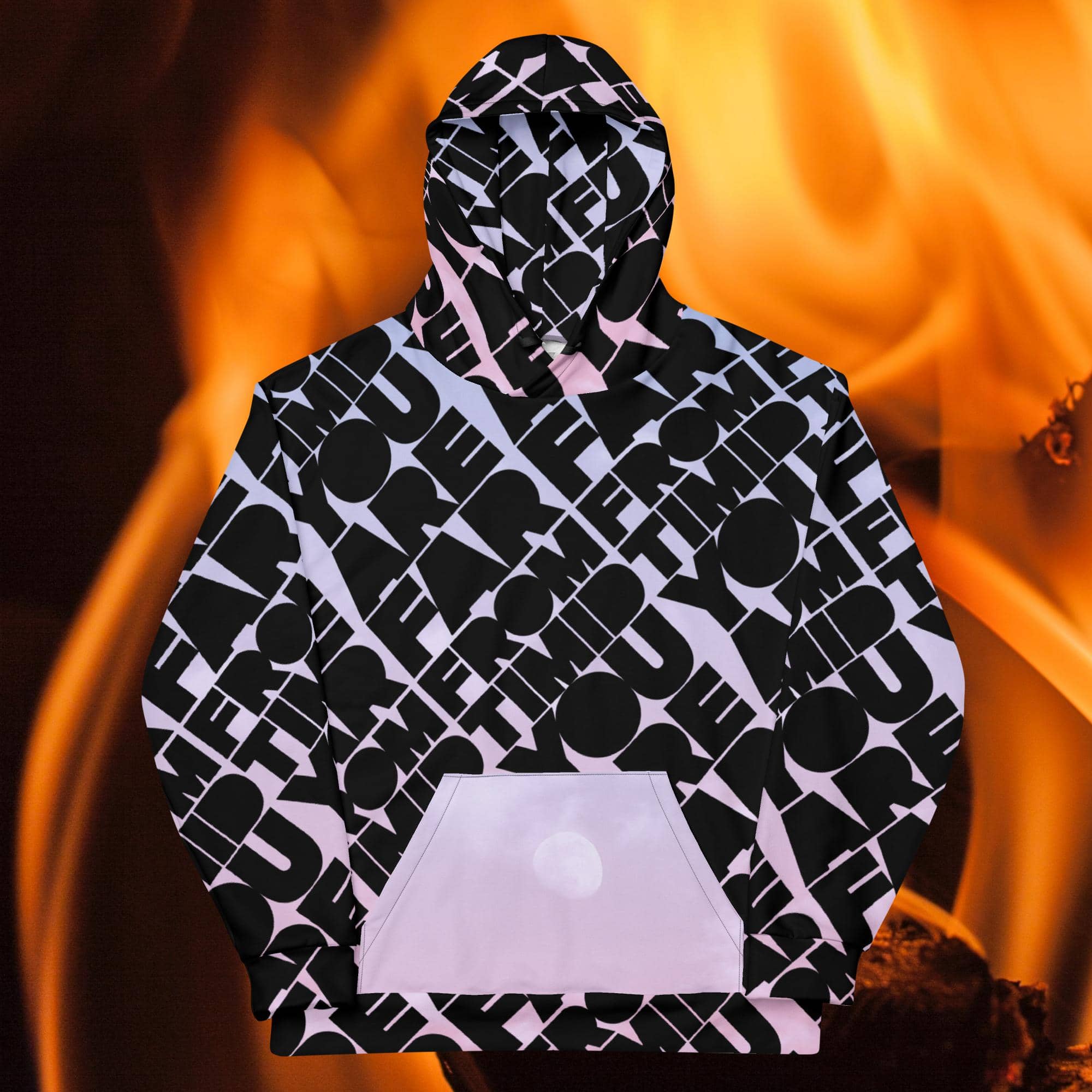 MEN'S YOU ARE FAR FROM TIMID HOODIE - BLACK/CLOUDS