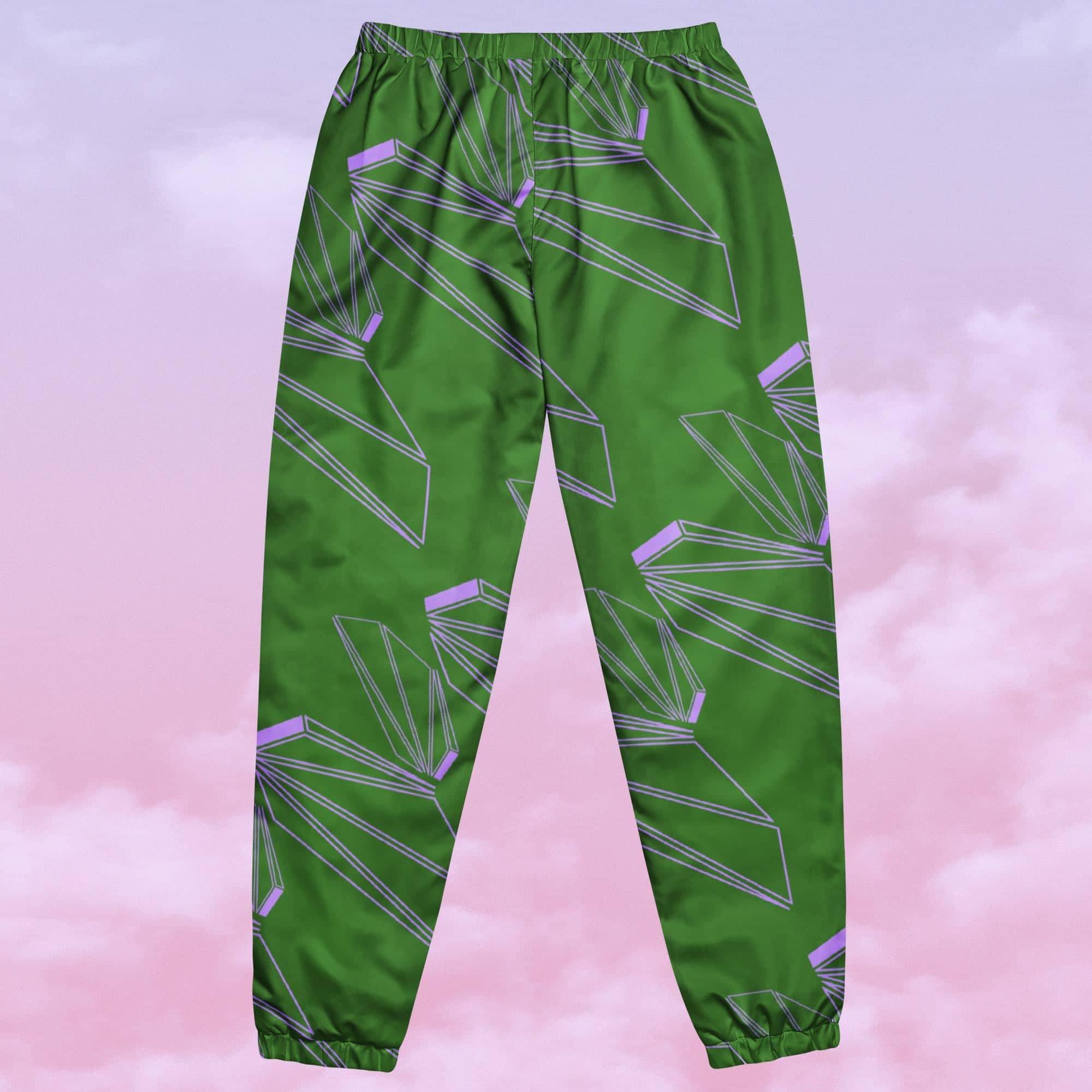 WOMEN'S MAGICIAN BEVEL TRACK PANTS - EMERALD/LAVENDER