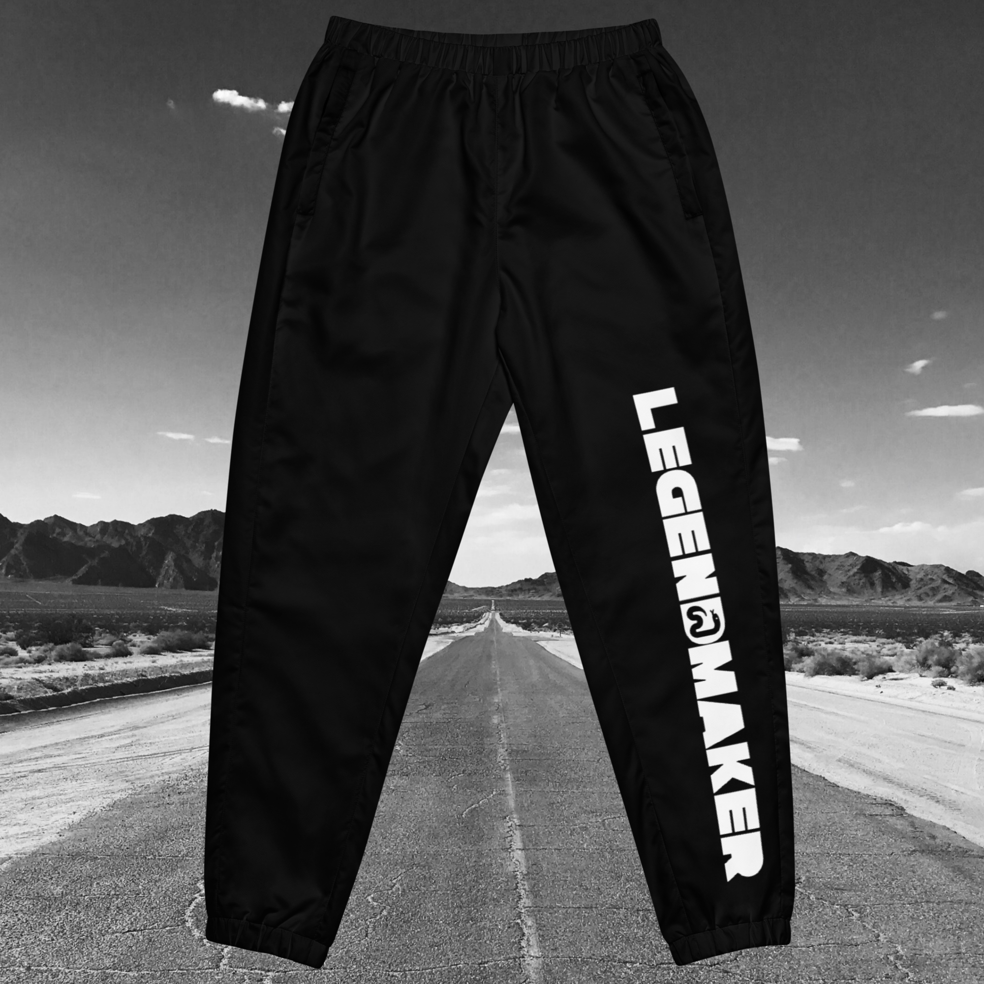 MEN'S LEGENDMAKER CLASSIC TRACK PANTS - BLACK/WHITE