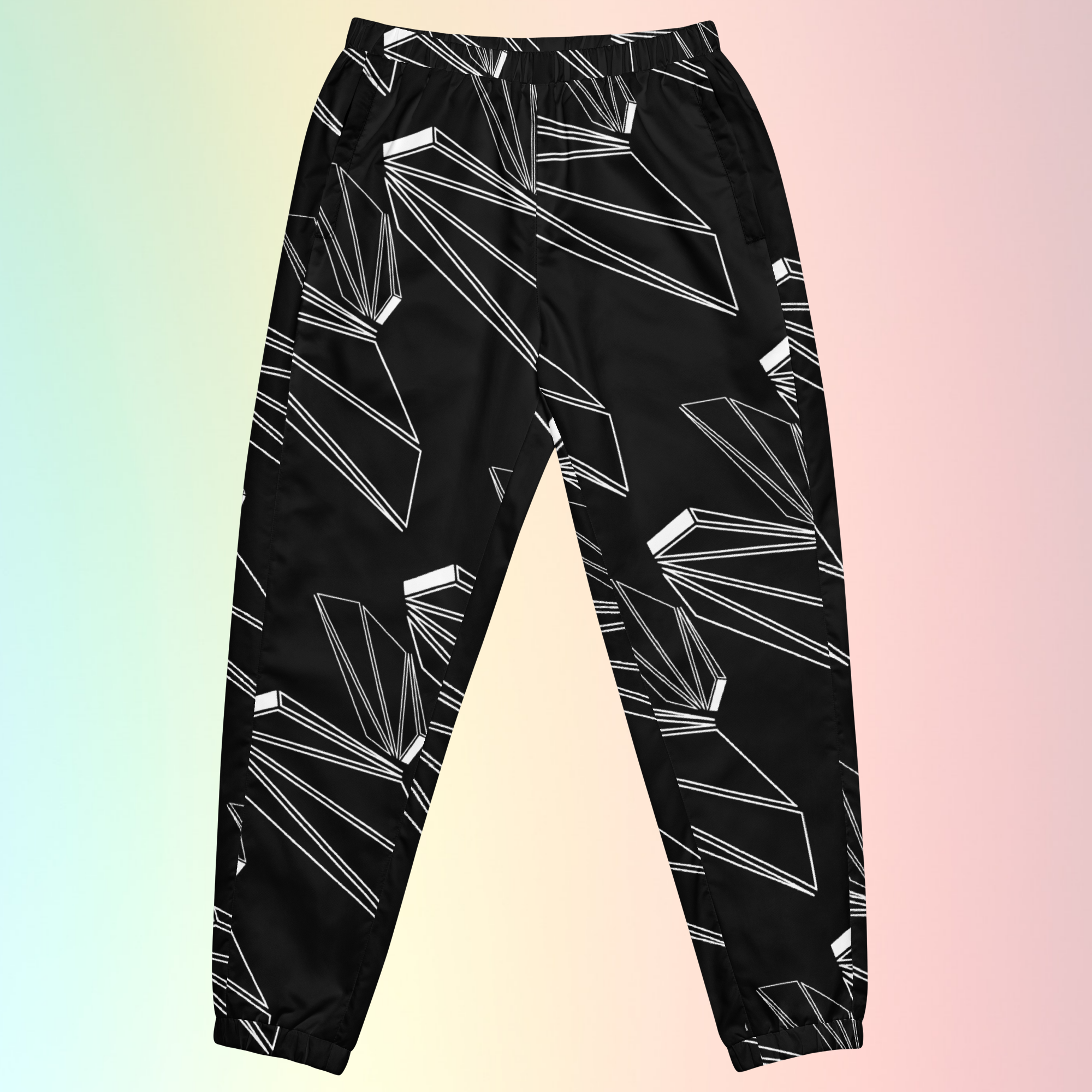 MEN'S MAGICIAN BEVEL TRACK PANTS - BLACK/WHITE