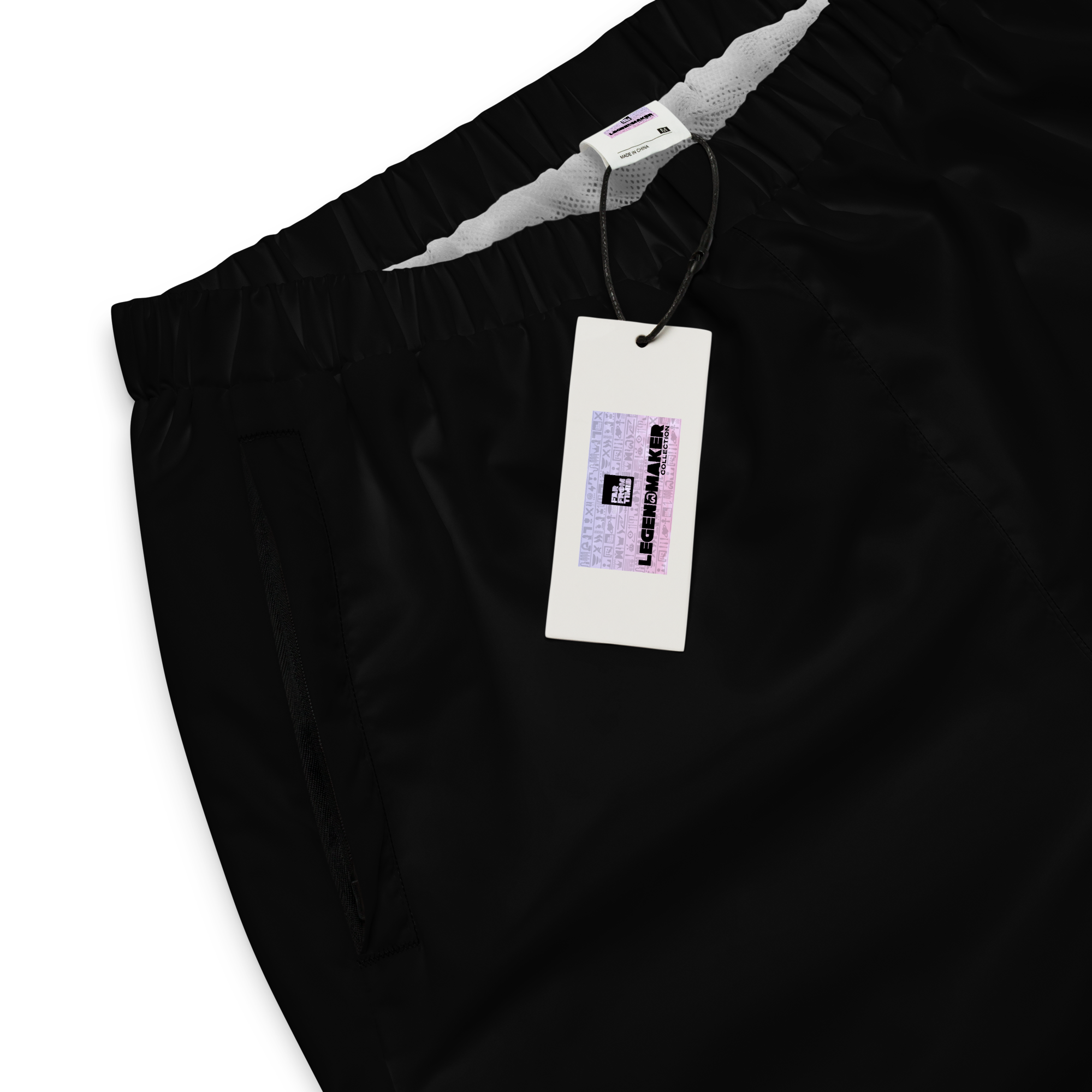 MEN'S LEGENDMAKER CLASSIC TRACK PANTS - BLACK/WHITE