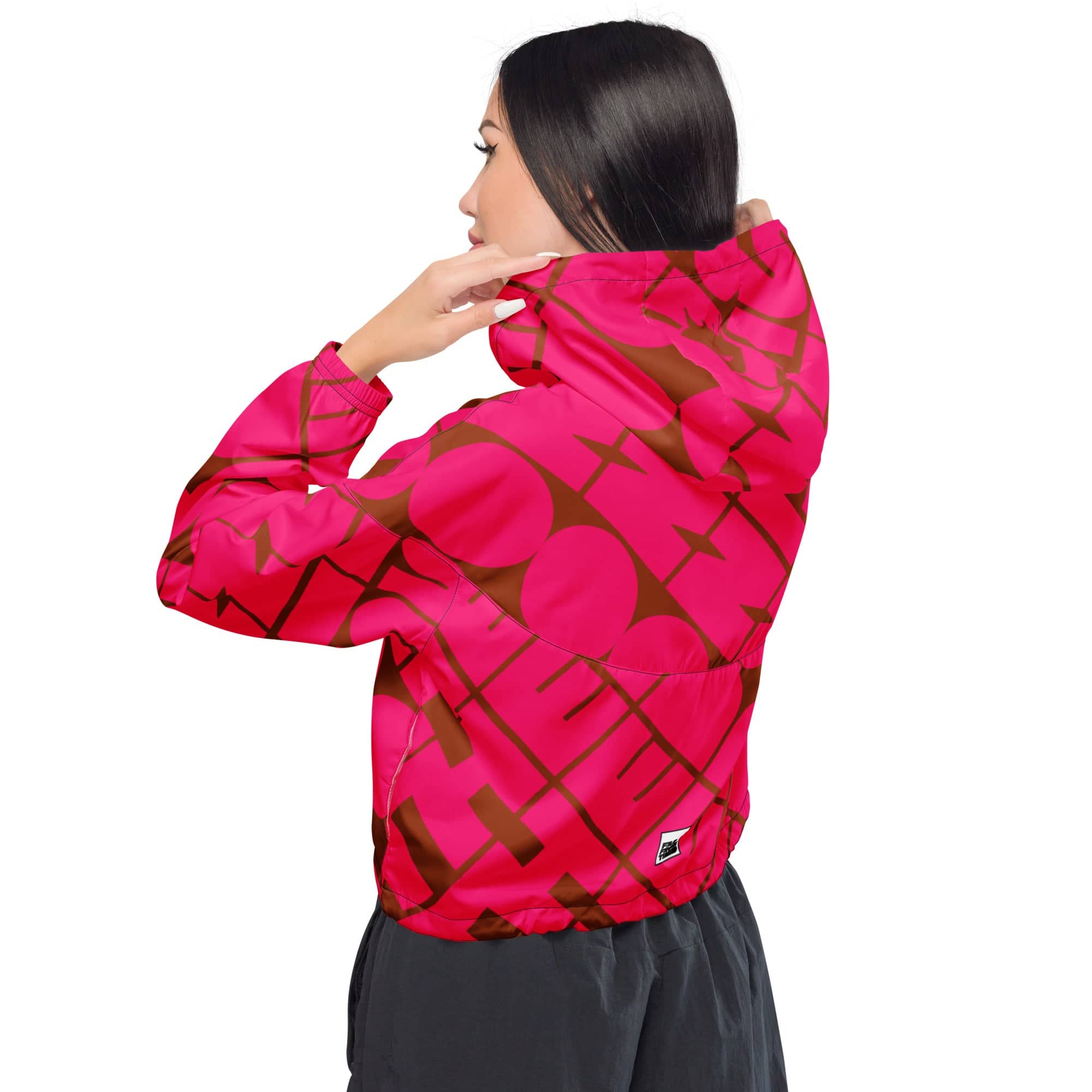 WOMEN'S HEDONIST CROPPED WINDBREAKER - CAVIAR / WINE