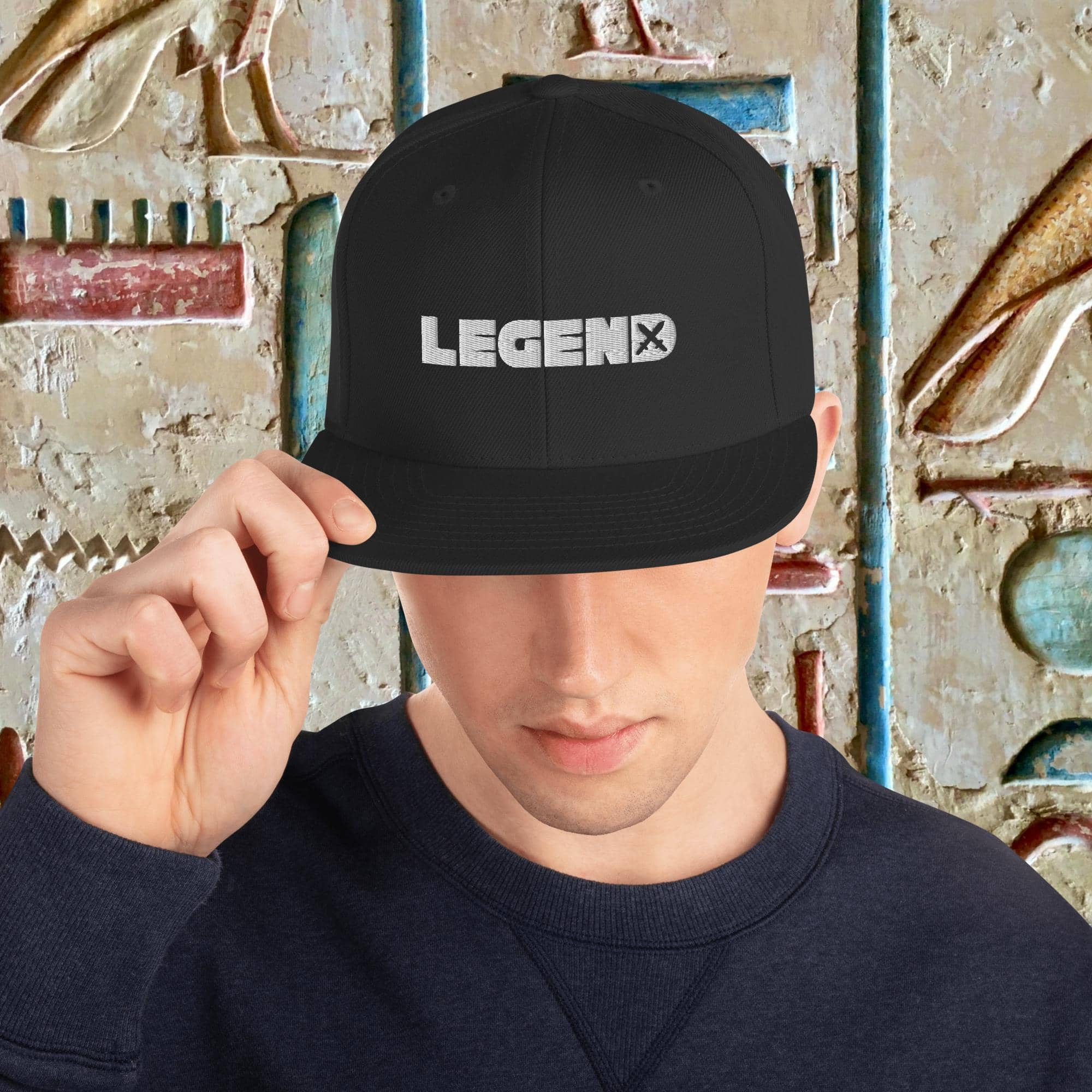 LEGEND EMBROIDERED SWORD SNAPBACK HAT