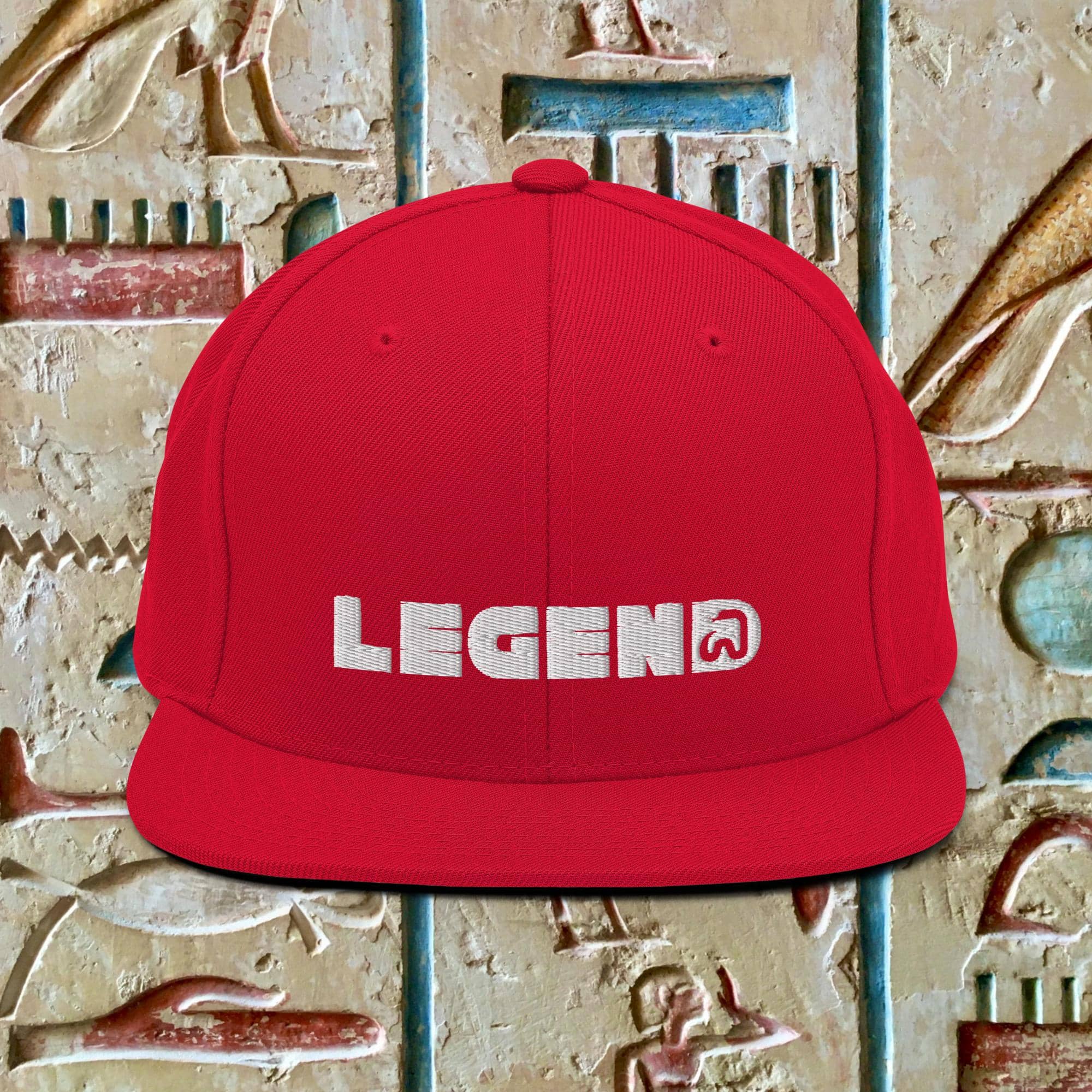 LEGEND EMBROIDERED SNAKE SNAPBACK HAT