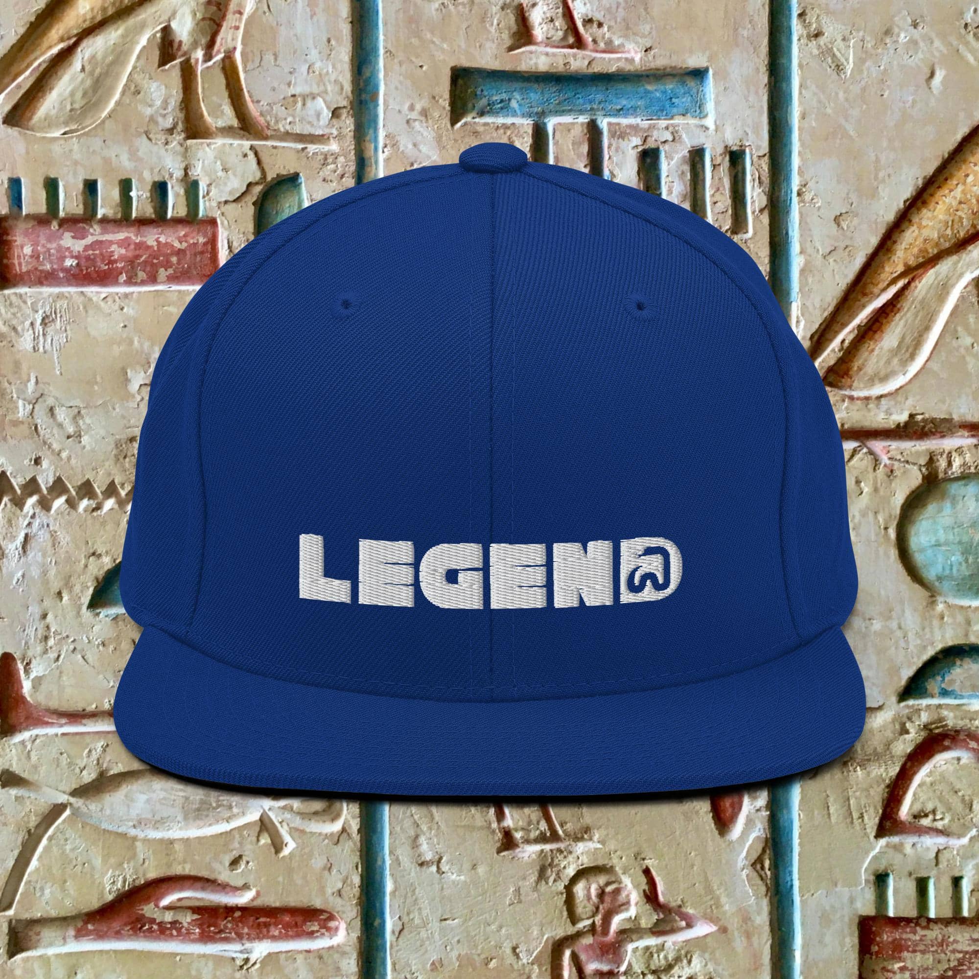 LEGEND EMBROIDERED SNAKE SNAPBACK HAT