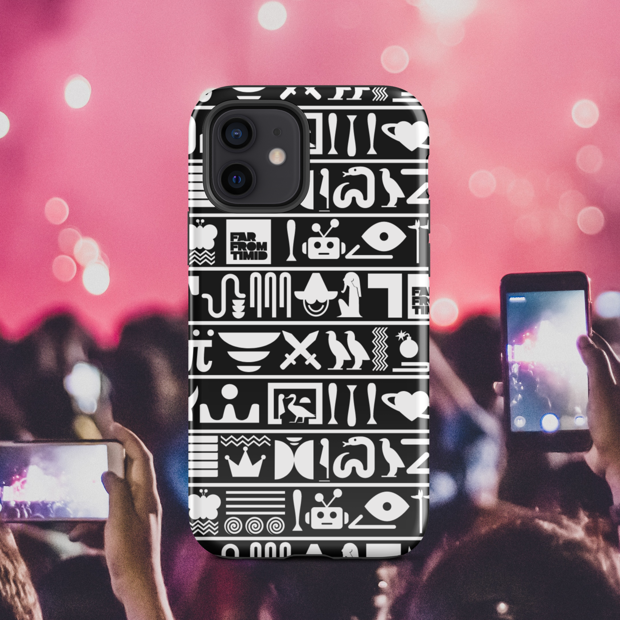 Hieroglyphic iPhone Case - Black/White