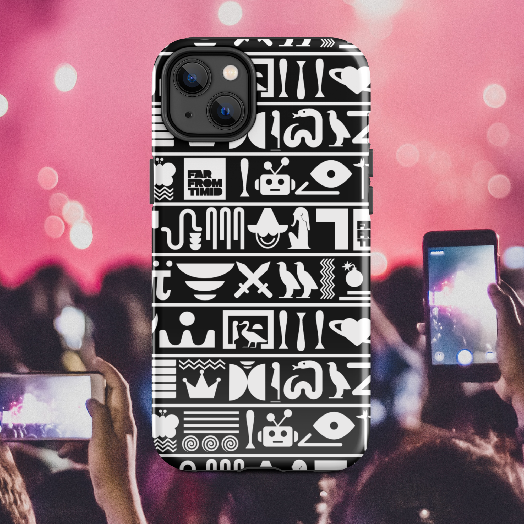 Hieroglyphic iPhone Case - Black/White
