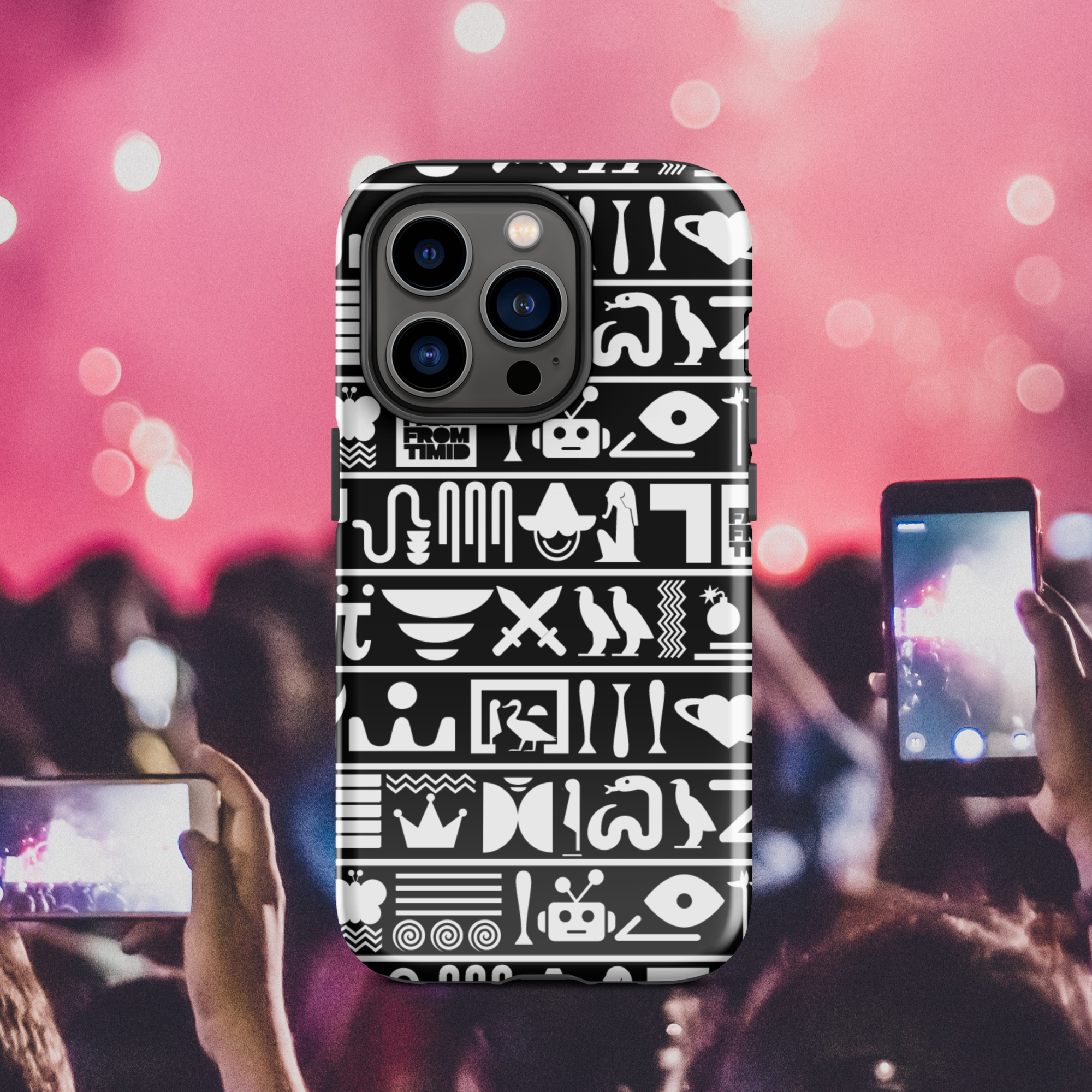 Hieroglyphic iPhone Case - Black/White
