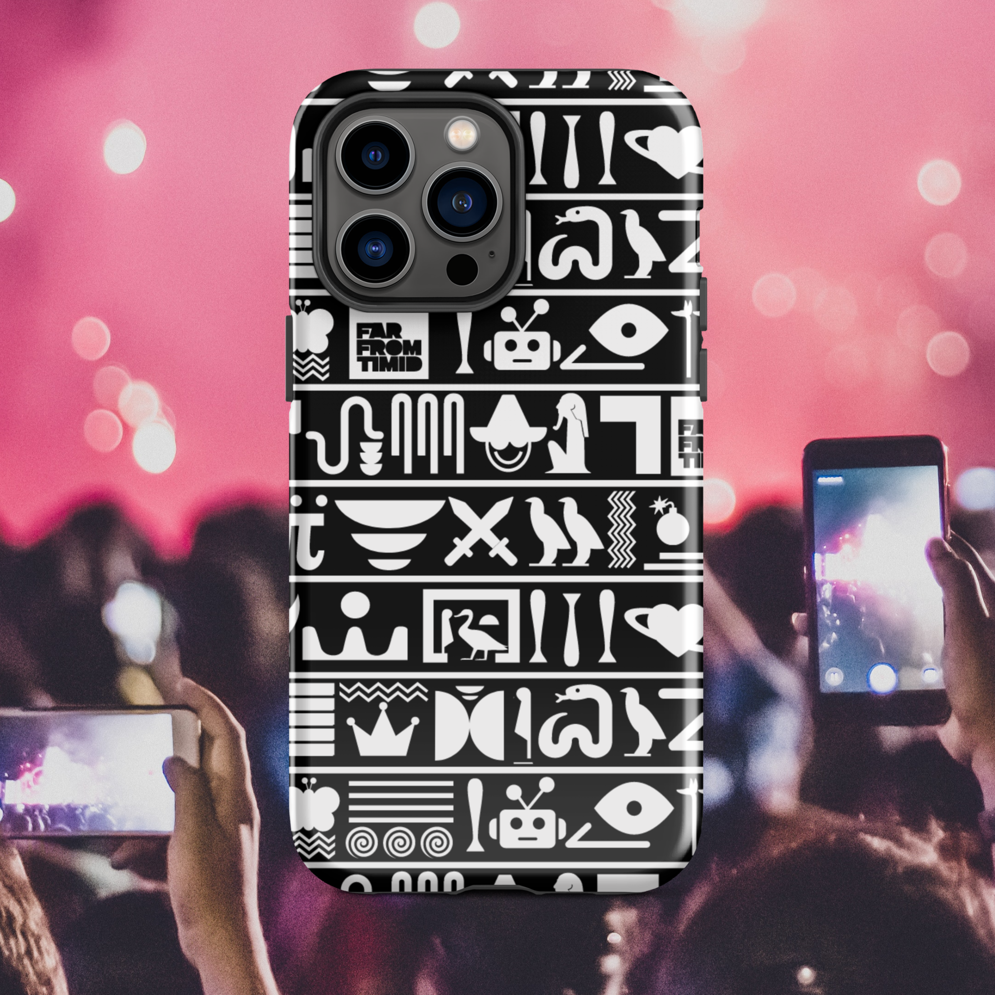 Hieroglyphic iPhone Case - Black/White
