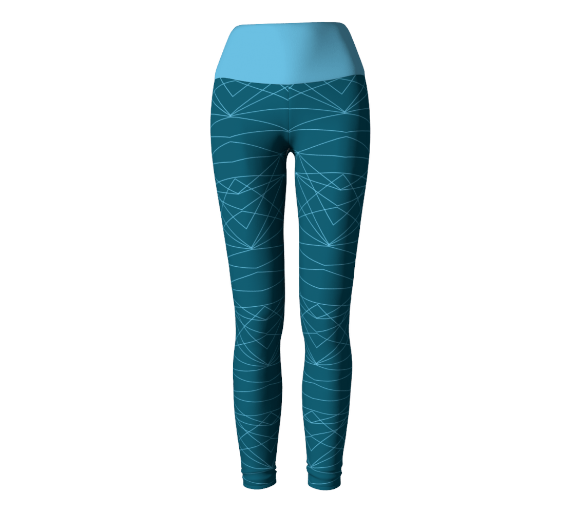 Outlaw Waisted Eco Leggings - Electric Blue - Far From Timid
