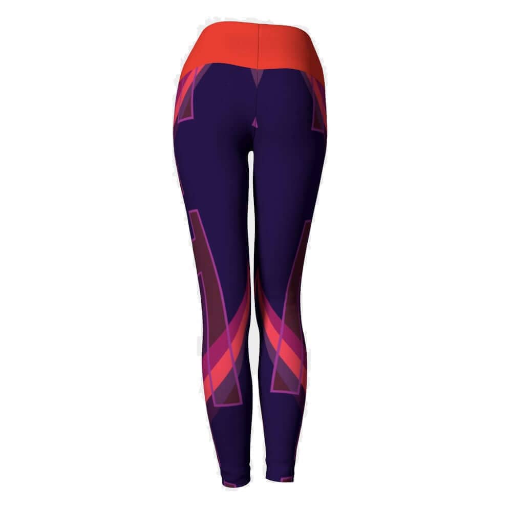 Genius Waisted Eco Leggings - Purple/Pink - Far From Timid