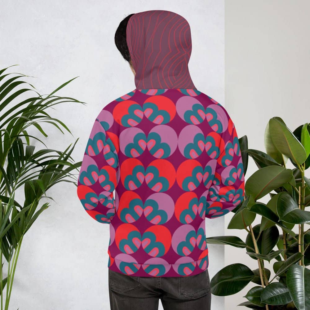 Pinball Hoodie - Eggplant/Red - Far From Timid