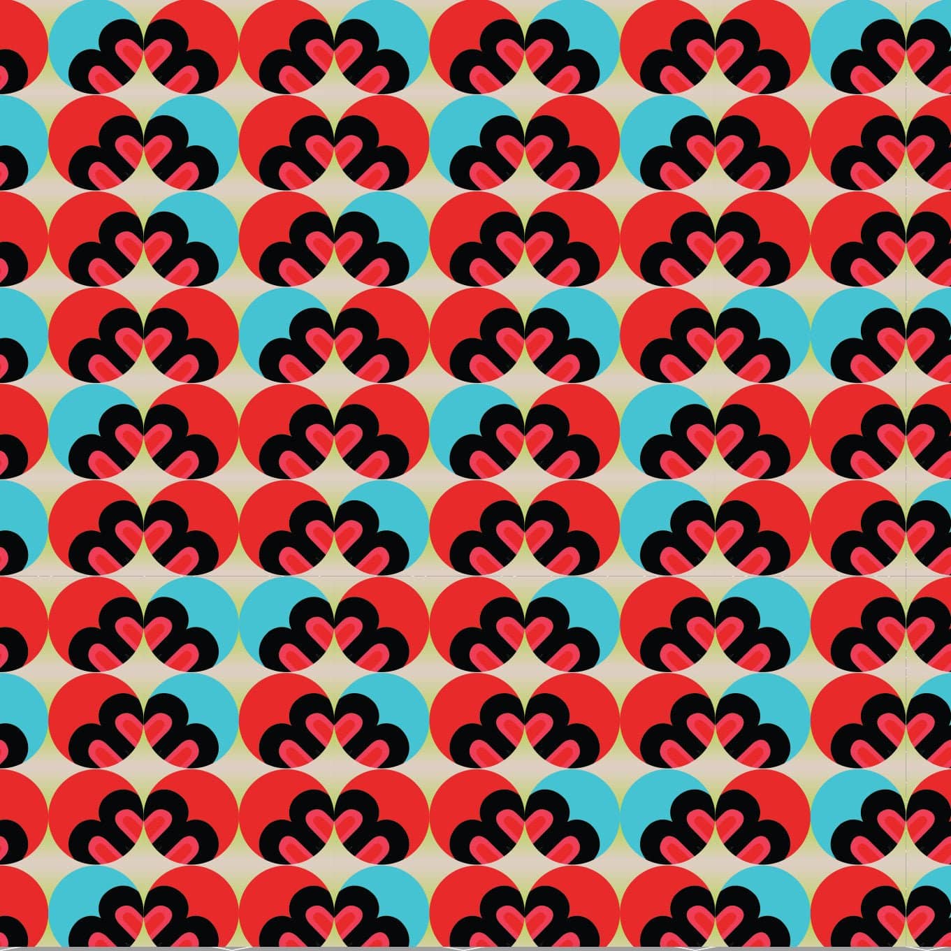 So Fine Luxurious Wallpaper - Neural Pinball Traffic - Red/Blue #Valentine - Far From Timid
